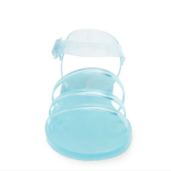 New TREASURE & Bond JULISSA JELLY SANDAL Clear & BLUE SKYRIDE girls strap size 5 - Picture 3 of 4
